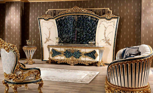 Luxury And Exquisite Hand Carving TV Unit