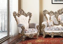 Luxury Elegance Heavy Wooden Handcrafted Carving Sofa Set