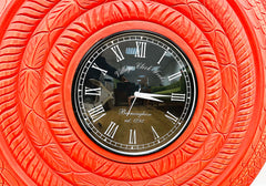 Antique Premium Wooden Round Wall Clock Handicraft