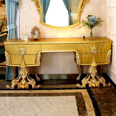 Luxury Classic Hand Carving Solid Teak Wood Dressing Table