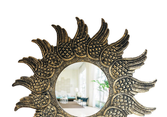 Antique Grandeur Hand Carved Mirror Frame