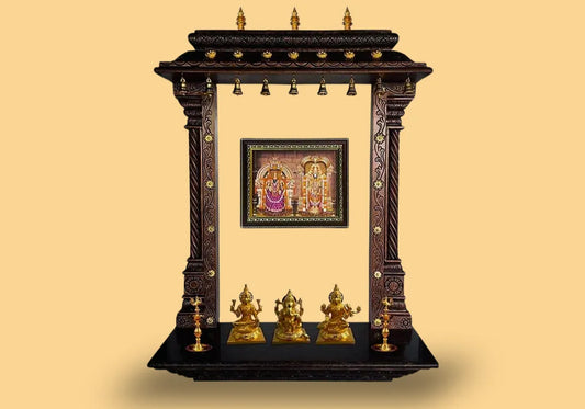 Mounted Wall Teak Wooden Temple