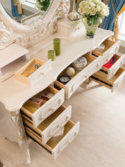 Luxury Modern European Style Carving Dressing Table