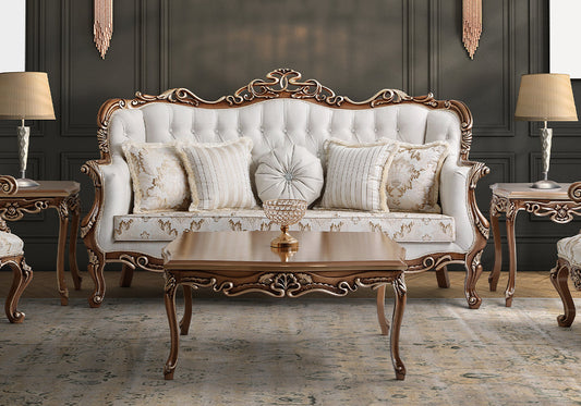 Luxury European Style Wooden Hand Carving Sofa Set