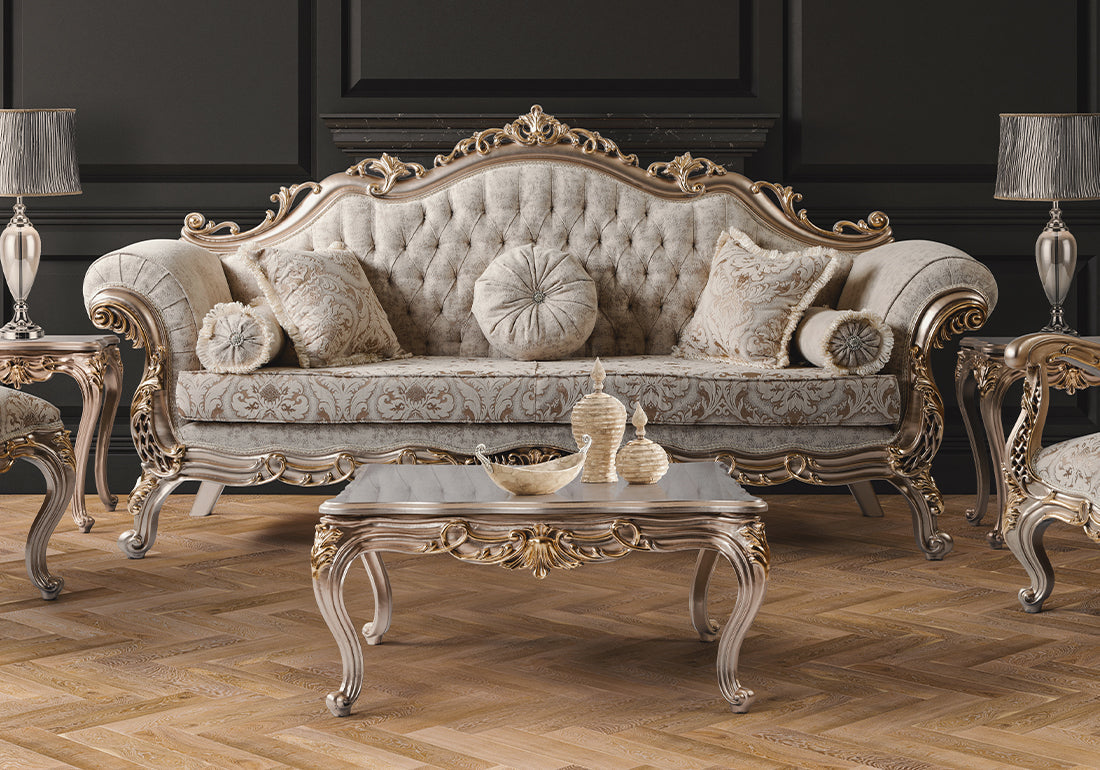 Elegant Premium Wooden Hand Crafted Sofa Set