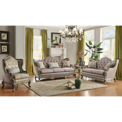 Silver color classical sofa set