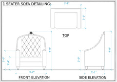 Luxury Wooden Made Italian Handcrafted Sofa Set