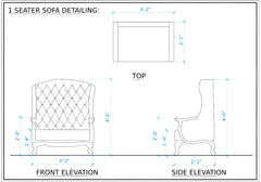 Royal Look Premium Wooden Black Sofa Set