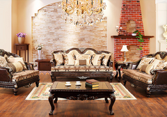 brown color antique sofa set