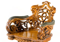 Royal Throne Exquisite Handcrafted Revolving Arm Chair