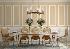 Luxury Italian Classic Wooden Hand Crafted Dining Table Set