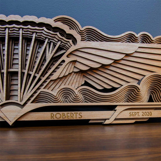Customized Antique Skydiving Award Wooden Wall Decor