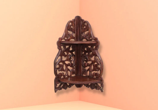 Antique Hand carved Wooden Wall Corner