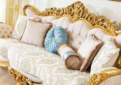 deep carving on sofa