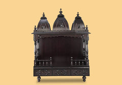 Elegant Black Teak Wooden Temple