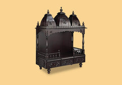Elegant Black Teak Wooden Temple